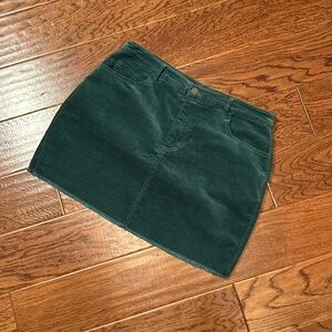 Micro wale corduroy mini skirt